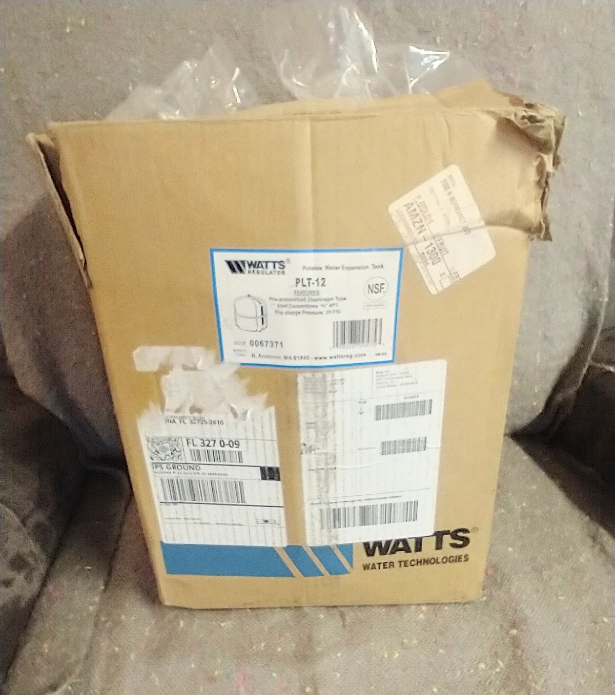 Watts 0067371 PLT-12 Potable Water Expansion Tank 4.5 Gallon, 150 PSI