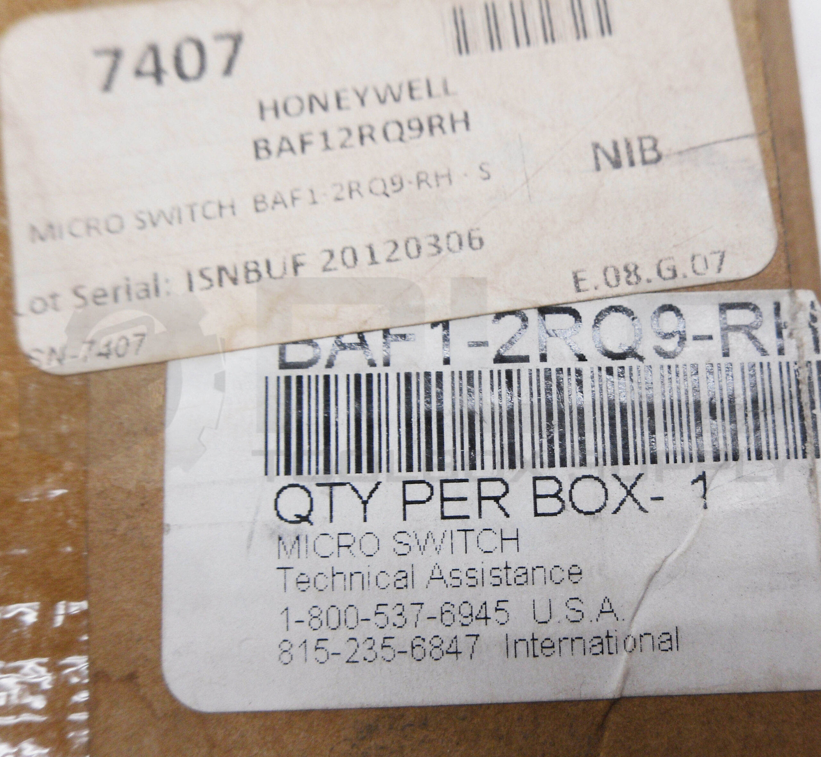 NEW MICROSWITCH BAF1-2RQ9-RH LIMIT SWITCH 480VAC 2HP 1/2A 125VDC *READ*
