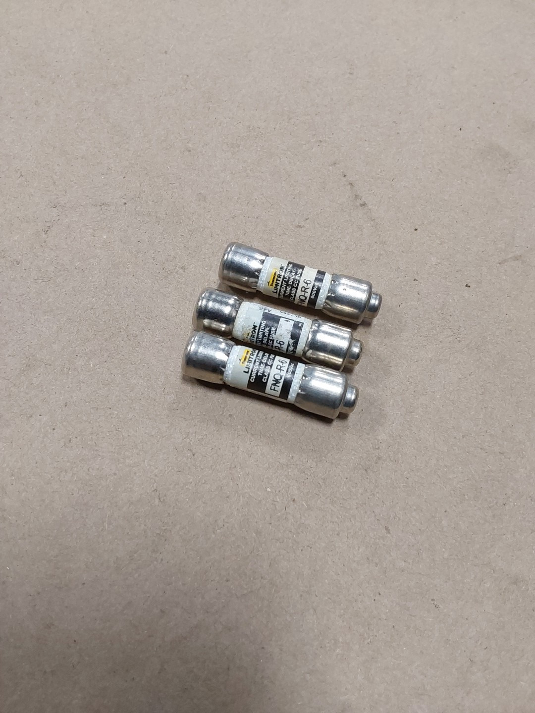 BUSSMANN FNQ-R-6 LIMITRON TIME DELAY FUSE, Lot Of 3