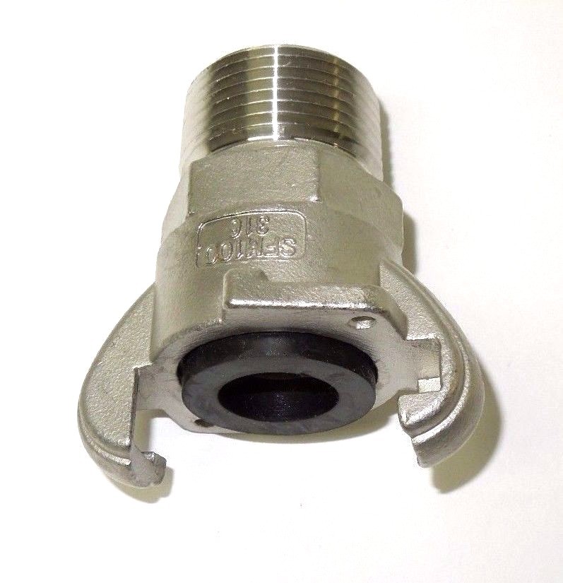 1″ Male NPT Universal Crowfoot Coupling Chicago Fitting 316 Stainless SFM100SS