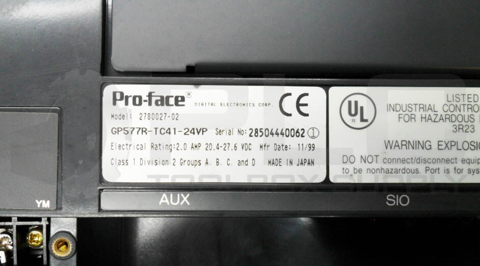 GE FANUC 2780027-02 PROFACE DIGITAL OPERATOR INTERFACE GP577R-TC41-24VP