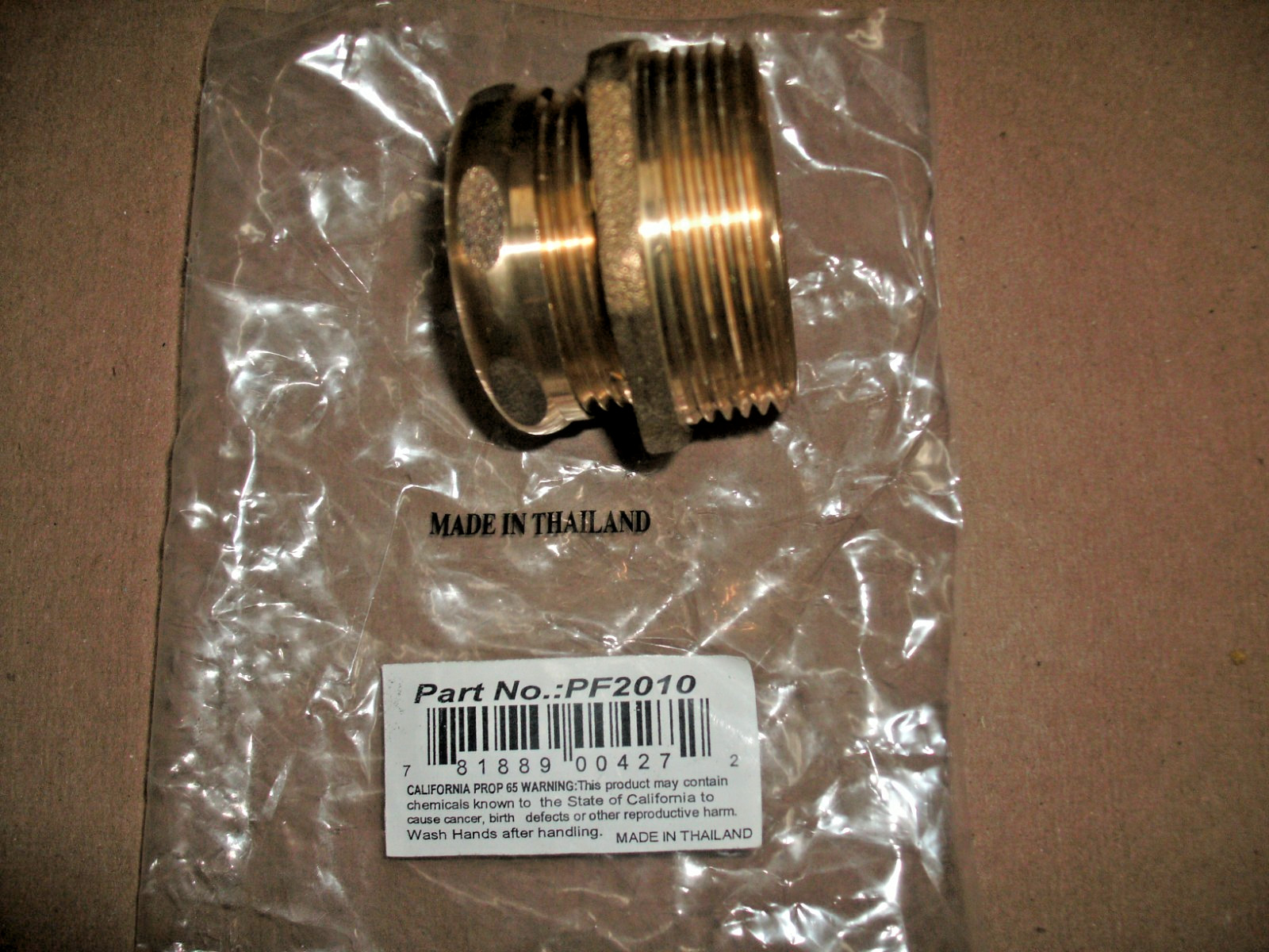 PROFLO PF2010 1-1/2 x 1-1/4 Slip x Male DWV Reducing Trap Brass Adapter