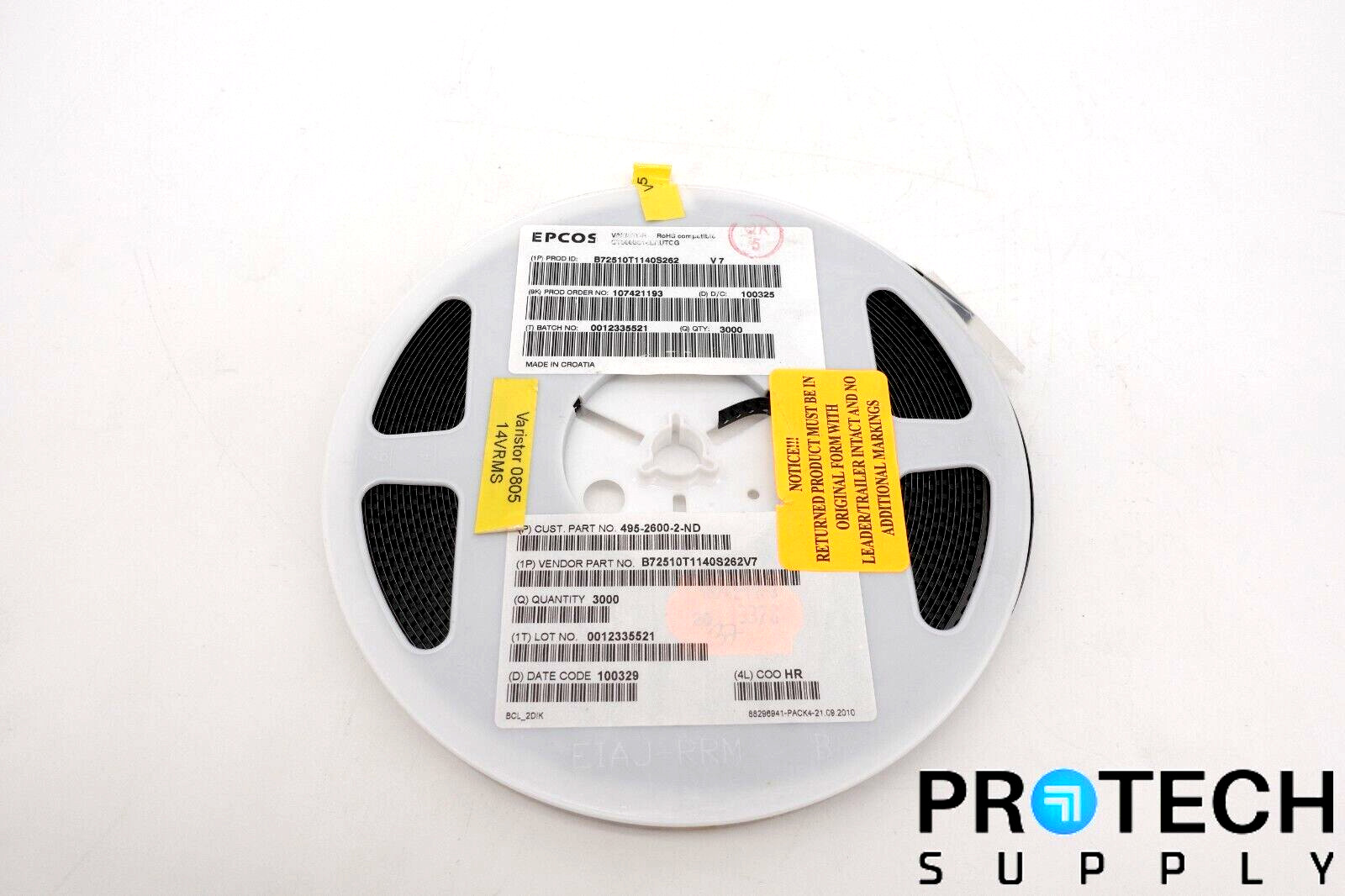 (Qty 3000) EPCOS B72510T1140S262 Roll of Circuit Surface Mount NEW with WARRANTY