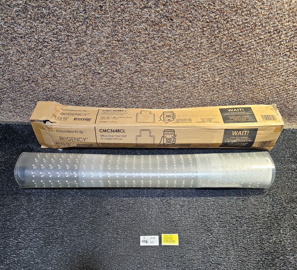 Romig Gripper Office Chair Mat for Carpet with Lip, 36 x 48 inch Thick 2.2mm