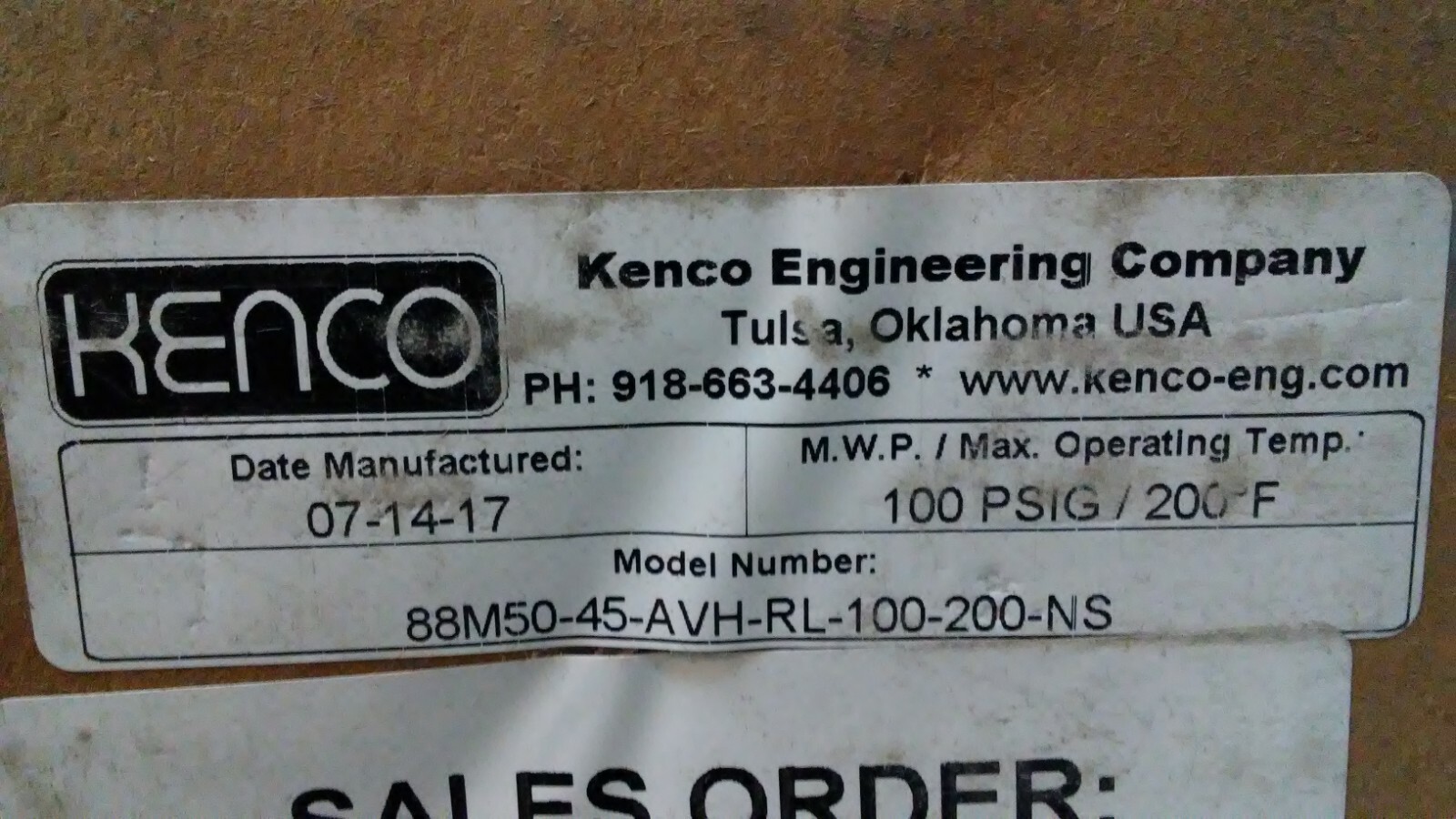 NIB! KENCO 100-PSIG 0-43″ AMBIENT FLOW METER GAUGE 88M50-45-AVH-RL-100-200-NS
