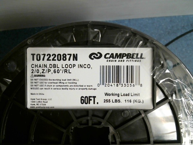 Campbell T0722087N, Chain Double Loop, 60′, Reel, FREE SHIPPING