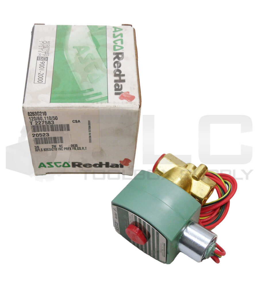 NEW ASCO RED HAT 8263G210 SOLENOID VALVE W/ MP-C-080 COIL 238610-132-D
