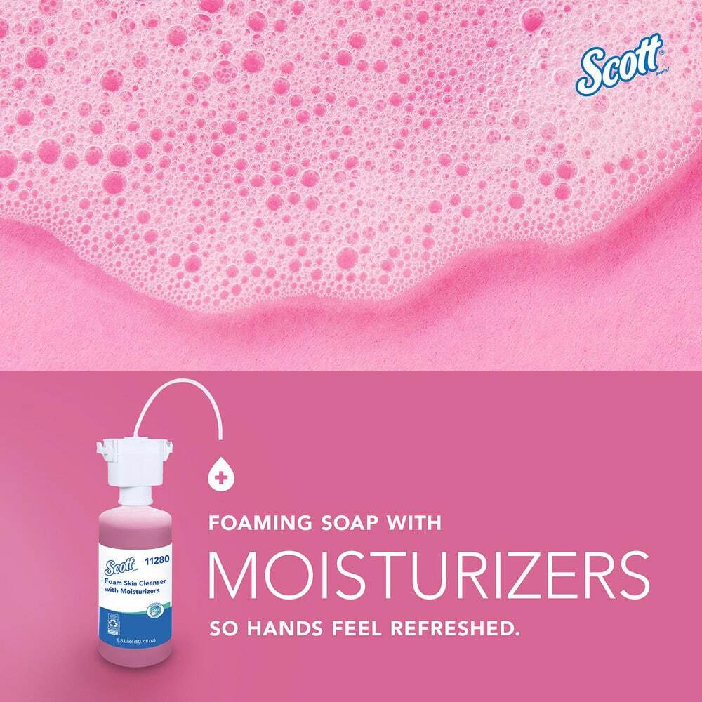 2 Pack Scott Hand Cleaner: 1,500 mL Dispenser Refill, Foam, Pink, Floral Scent