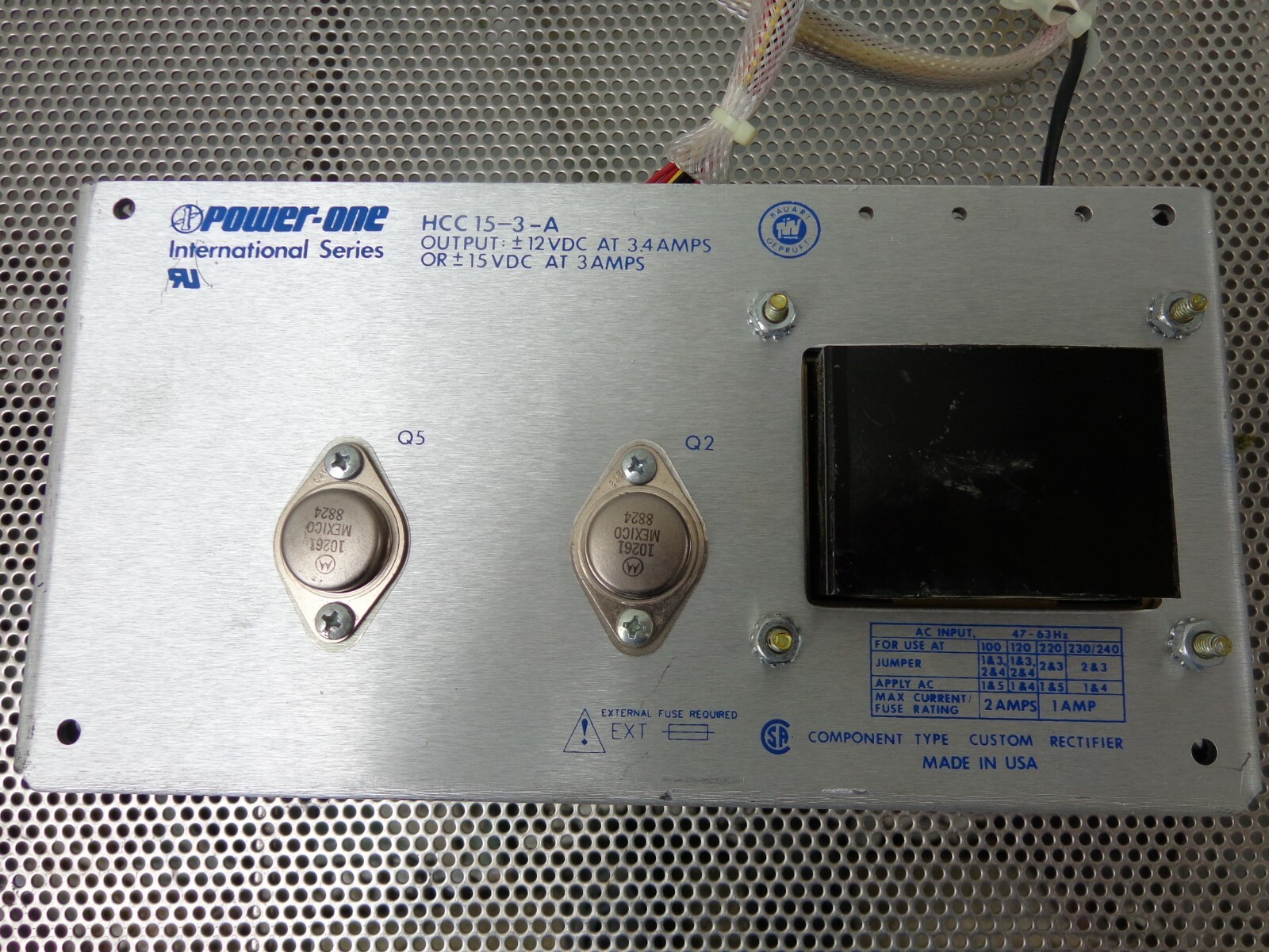 Becton Dickinson FAC Scan Power-One HCC15-3-A Power Supply HCC 15-3-A