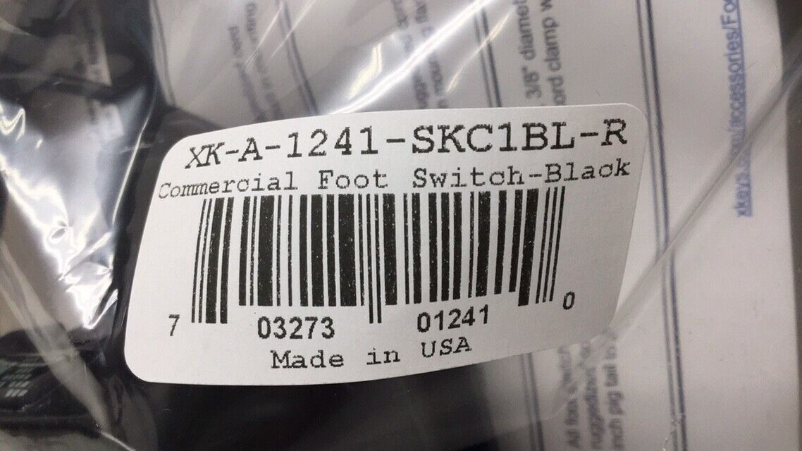 X-Keys XK-A-1241-SKC1BL-R Commercial Foot Pedal Switch Black 114″ Cable Length