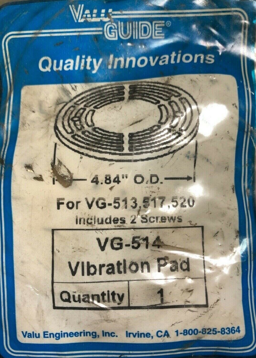 VALU GUIDE VIBRATION PADS VG-514 FOR: VG513 VG517 VG520 Lot Of 2 NEW