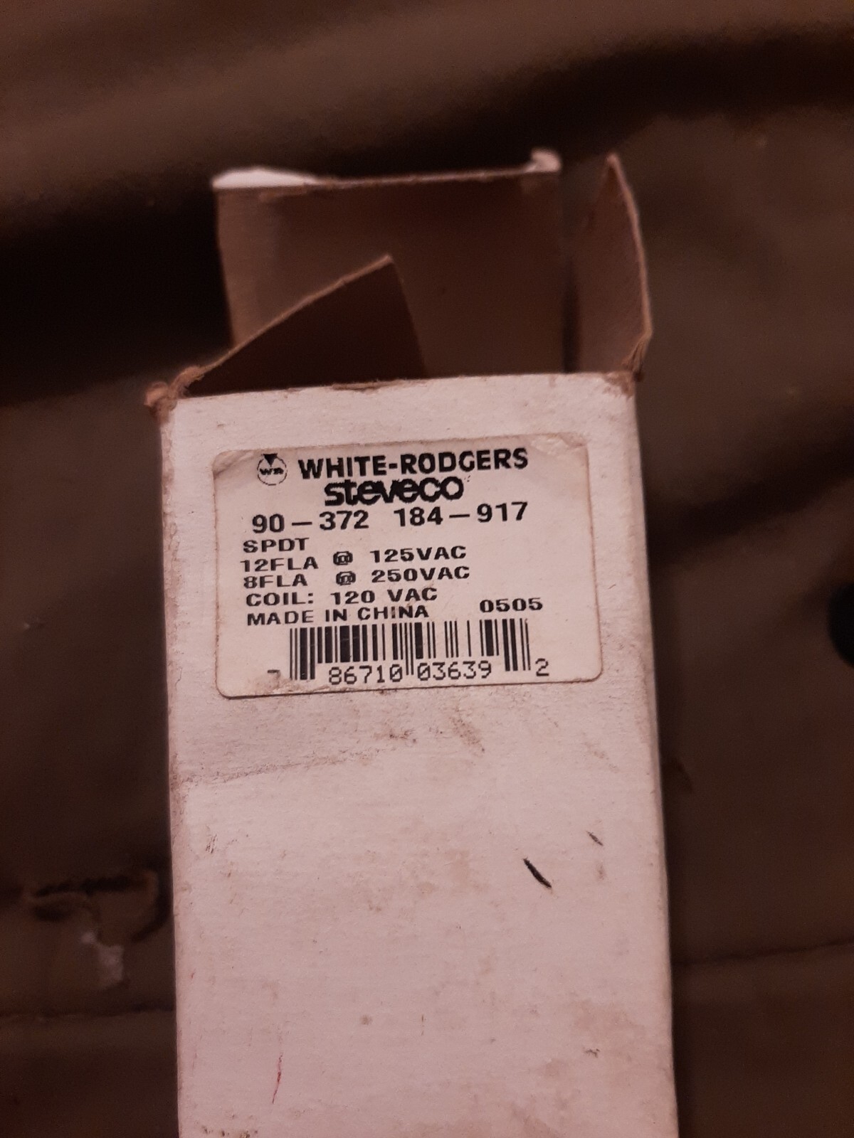 White Rodgers RBM-184 Relay 90-372 184-917