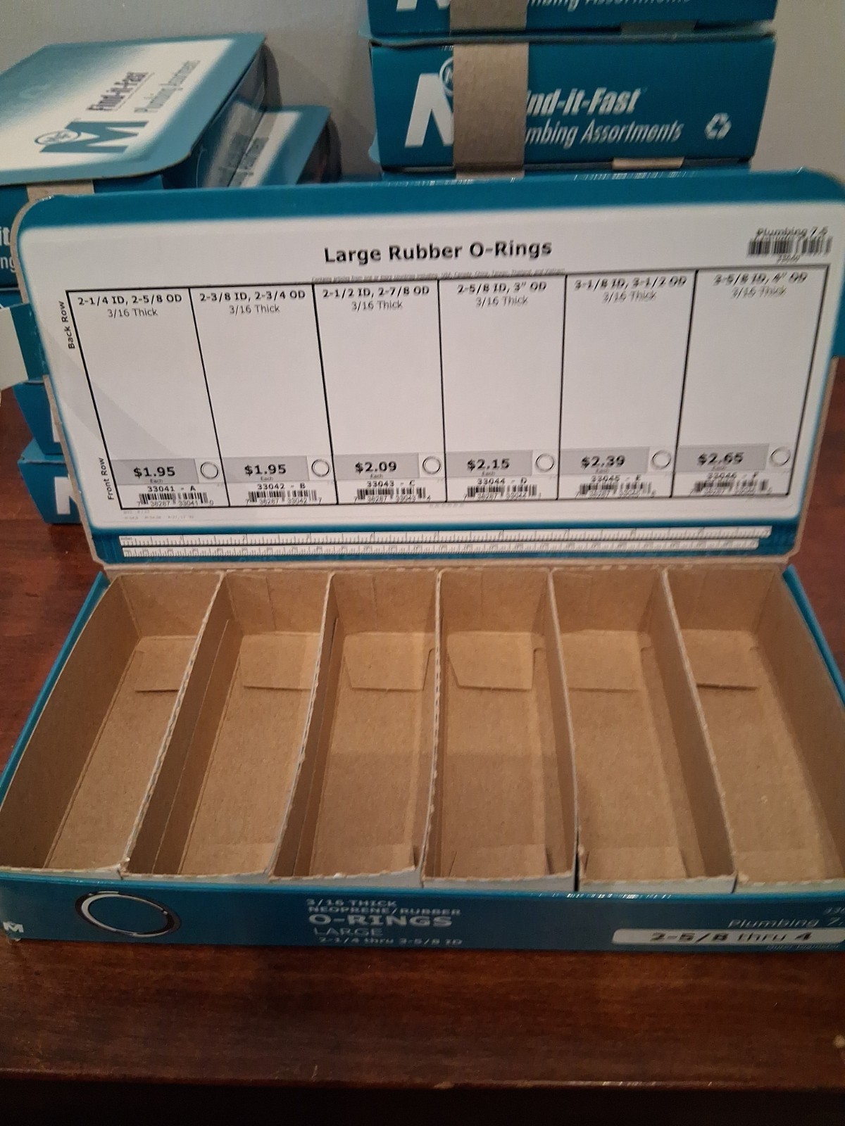 Midwest Fasteners Find It Fast **Empty** O-RING Assortment Boxes