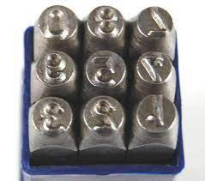 1/4 – 9 Piece Steel Hand Marking Punches Figure Number Stamps Set India’s Best
