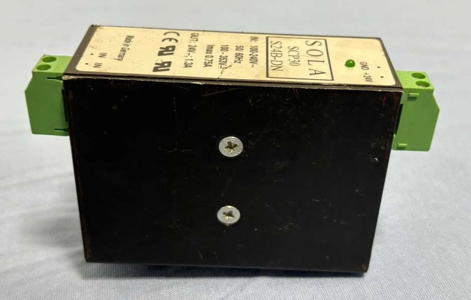SOLA SCP30 Power Supply Input 100-240V Imax 0.75A Output 24V-1.3A Part S24B-DN