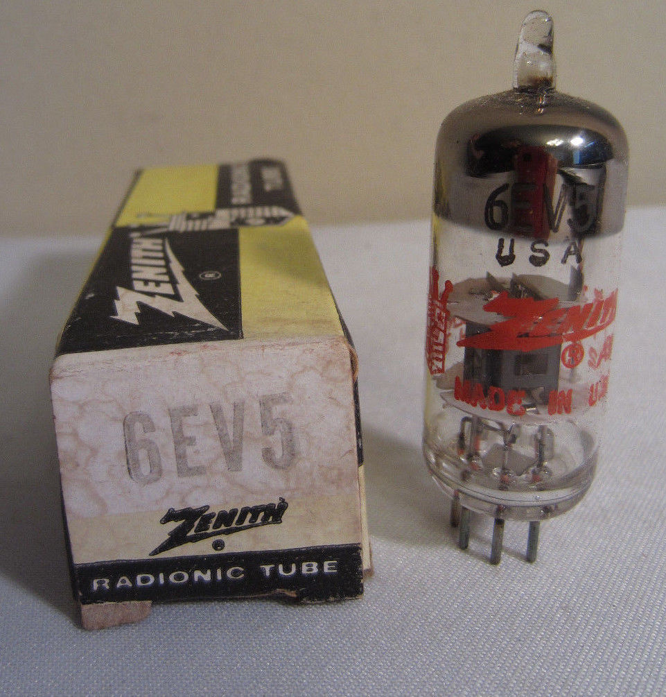 Zenith 6EV5 Radionic Electronic Tube In Box