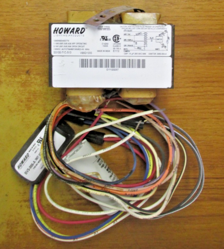 NIB. HOWARD CORE & COIL BALLAST 100W, 120/277V, CAT# S-100-4T-HXH-K .. TW-37