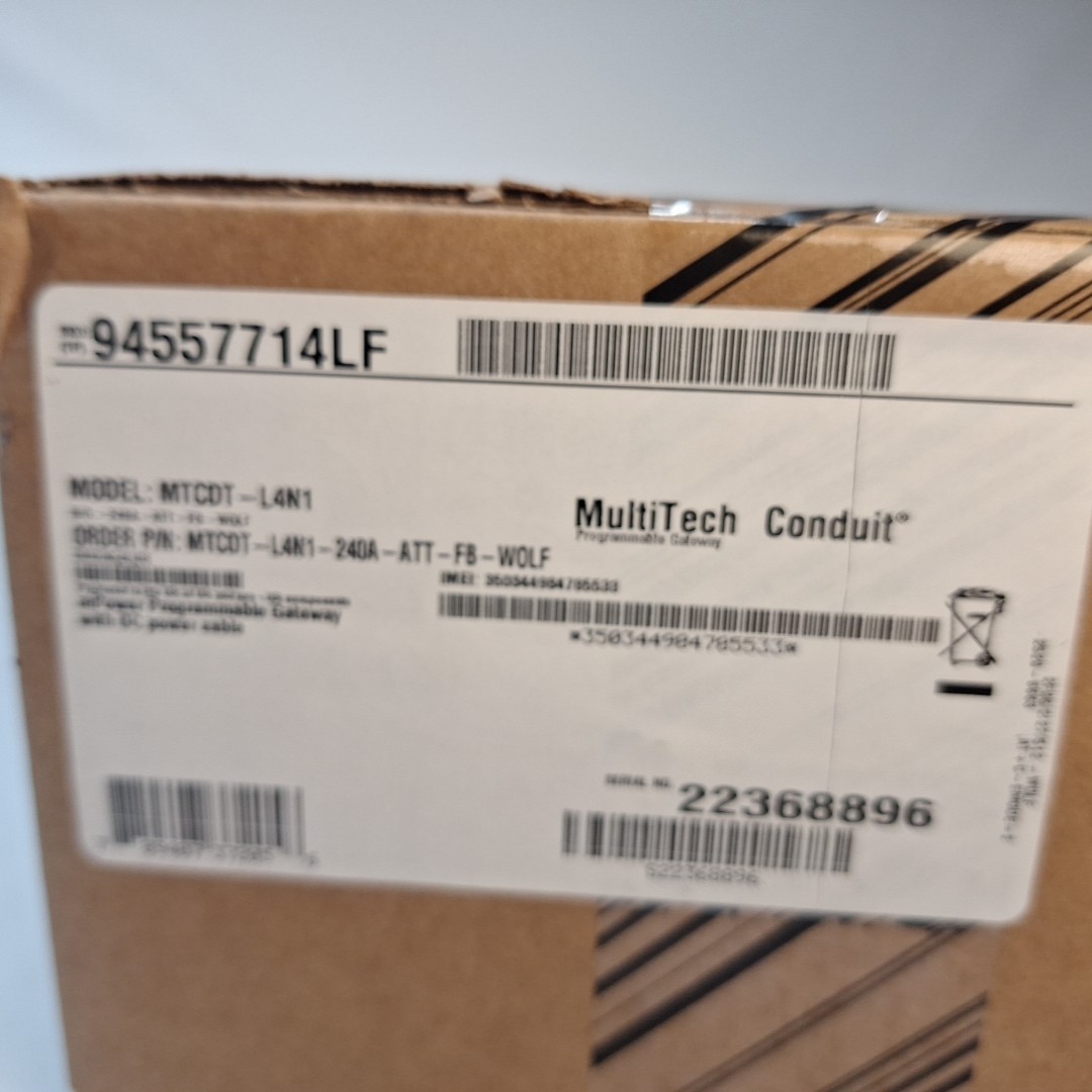 MULTITECH 94557714LF Conduit mPower Gateway MTCDT-L4N1-240A-ATT-FB-WOLF