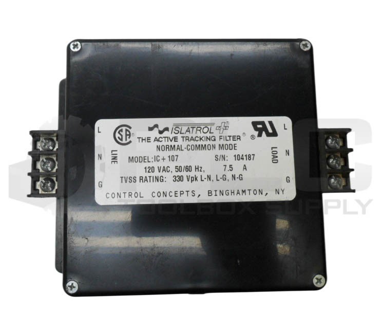 LOT OF 2 ISLATROL IC + 107 ACTIVE TRACKING FILTER 120VAC 50/60HZ 7.5A