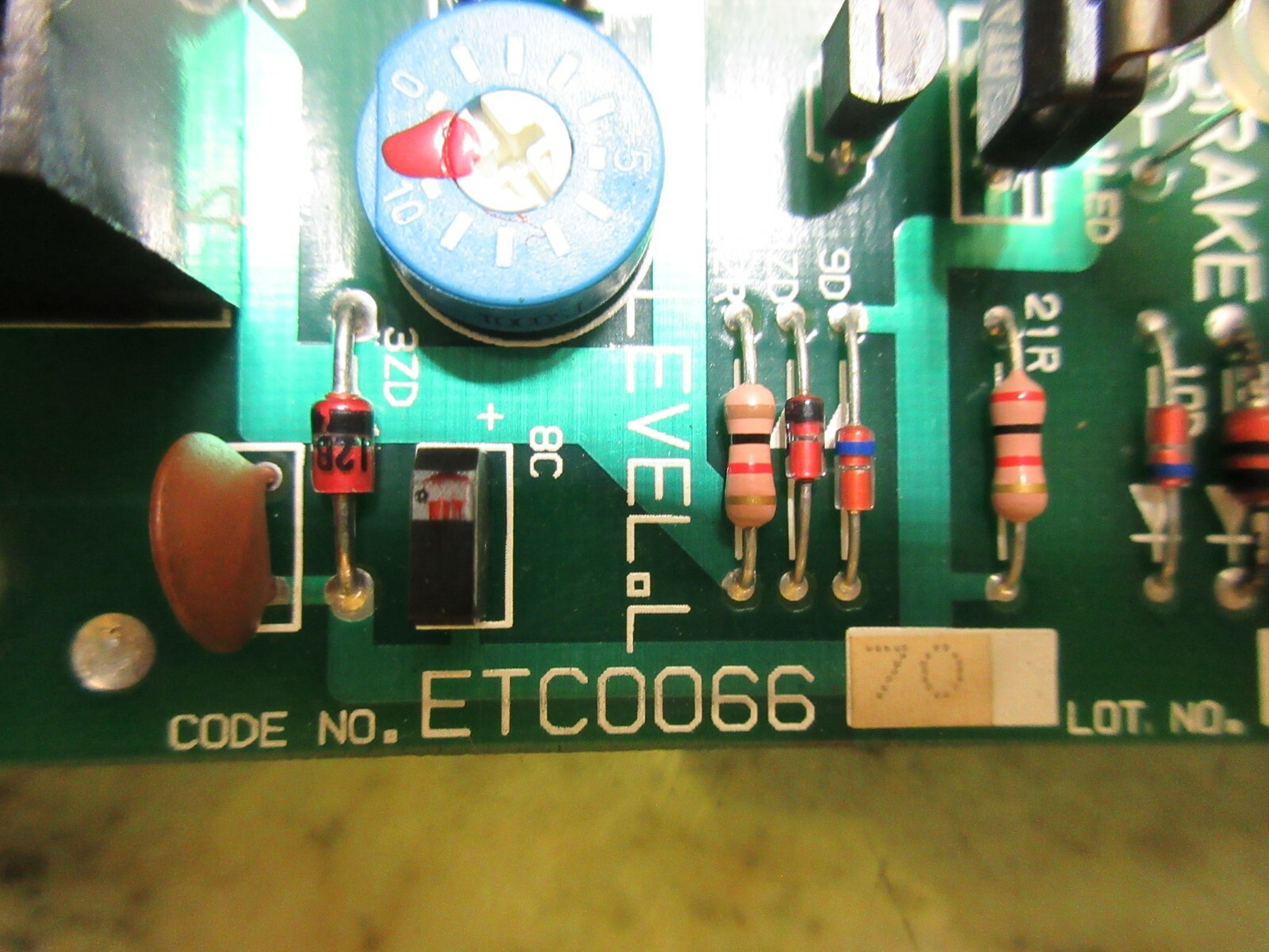 YASKAWA CIRCUIT BOARD CODE NO. ETC0066 70 LOT. NO. YPCT21001-1-3