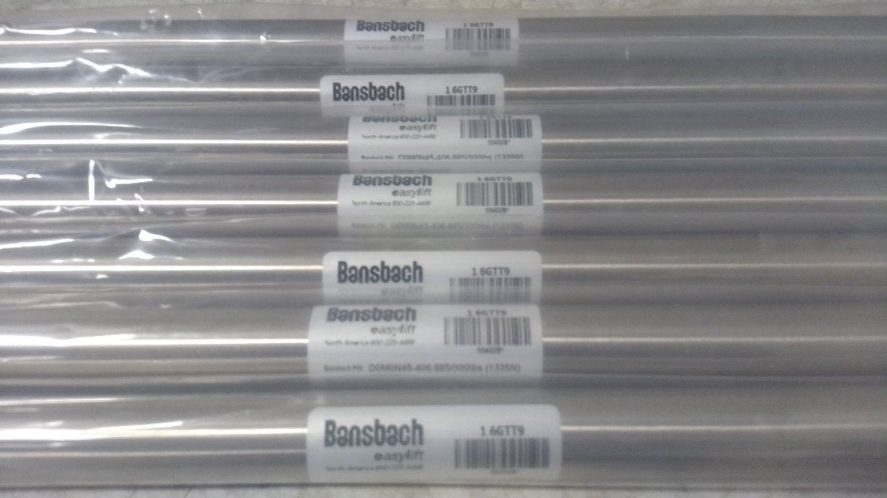 Bansbach Easylift 55402B 7 Pk 15-63/64 In Stroke Length 300 LBF Gas Spring