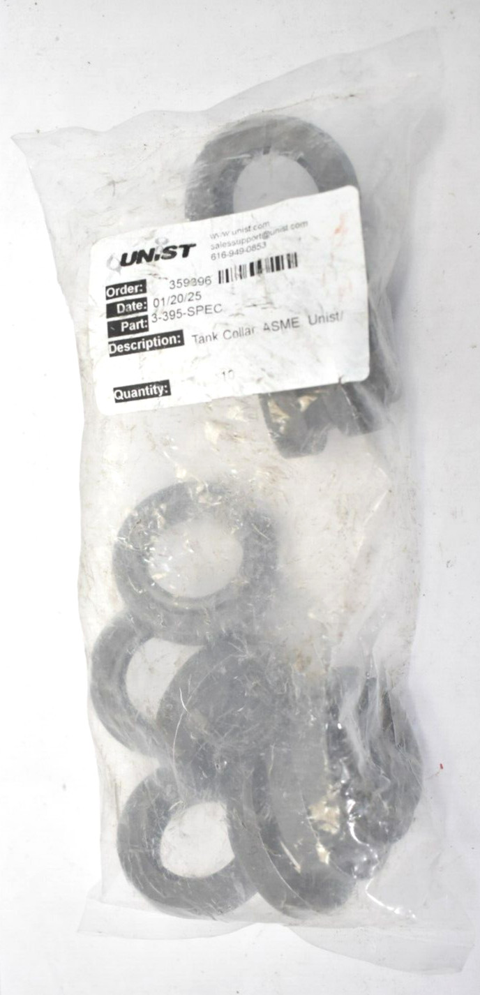 Lot of 10 Unist Tank Collars ASME 3-395-SPEC Replacements Cylinders Set