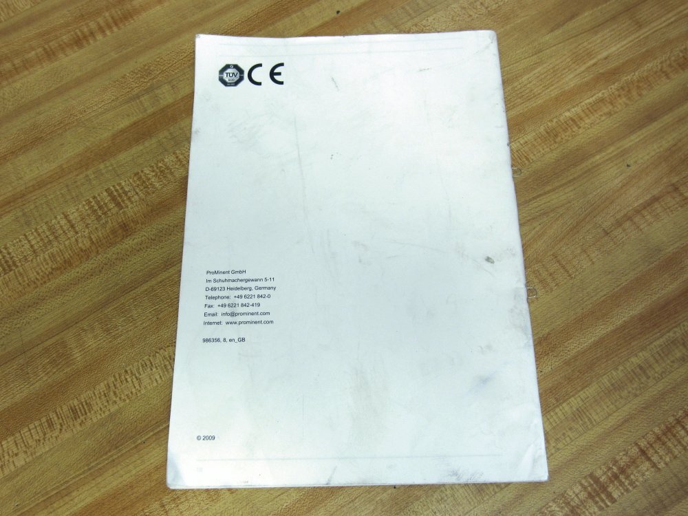 ProMinent 986356 Solenoid Metering Pump Operating Instructions