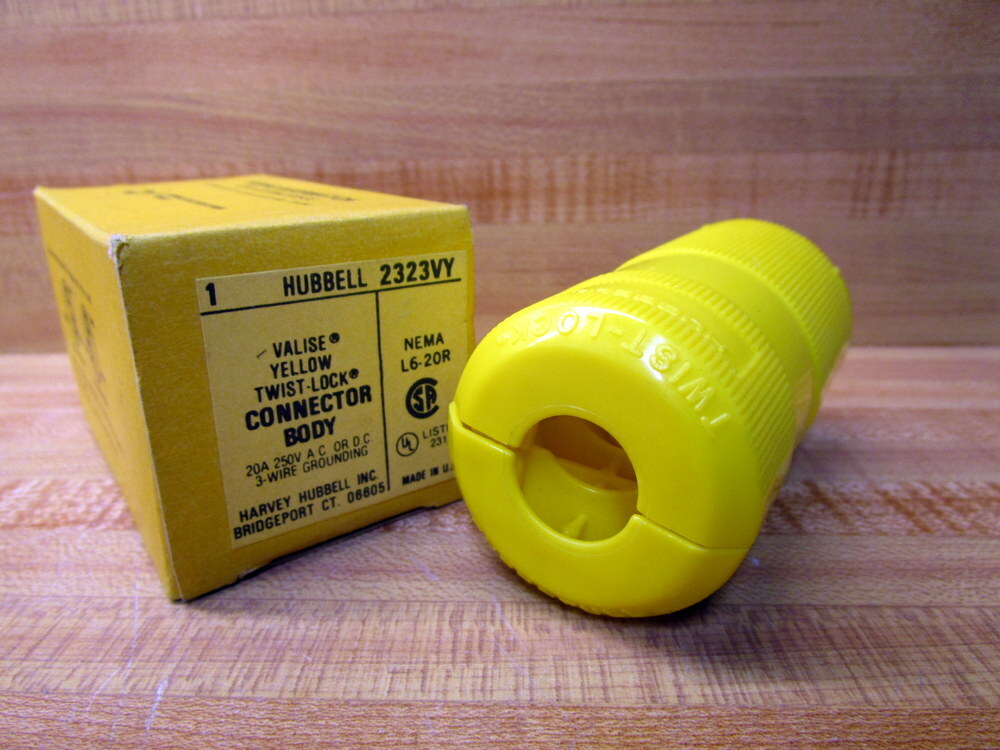 Hubbell 2323VY Twist-Lock Connector Body