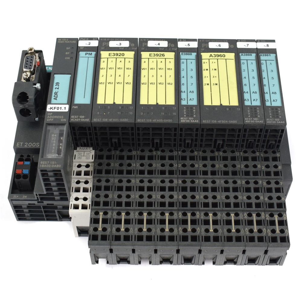 Siemens Simatic S7 6ES7 PLC Assembly w/ Interface, Power, Input, I/O Modules +