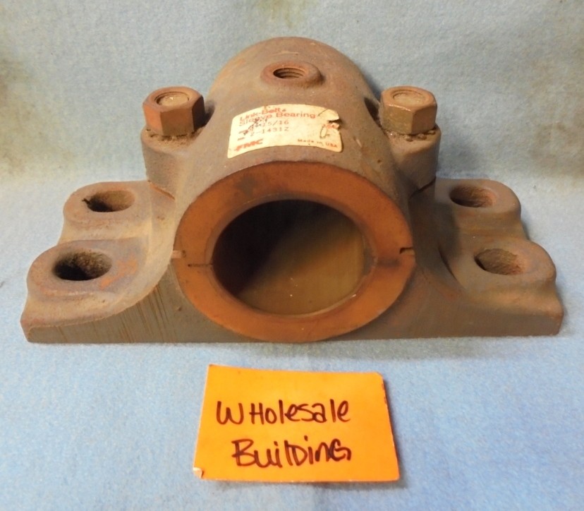 LINK-BELT RIGID SLEEVE PILLOW BLOCK BEARING, 2-1431Z, 1-15/16″ BORE, 8-1/4″ L