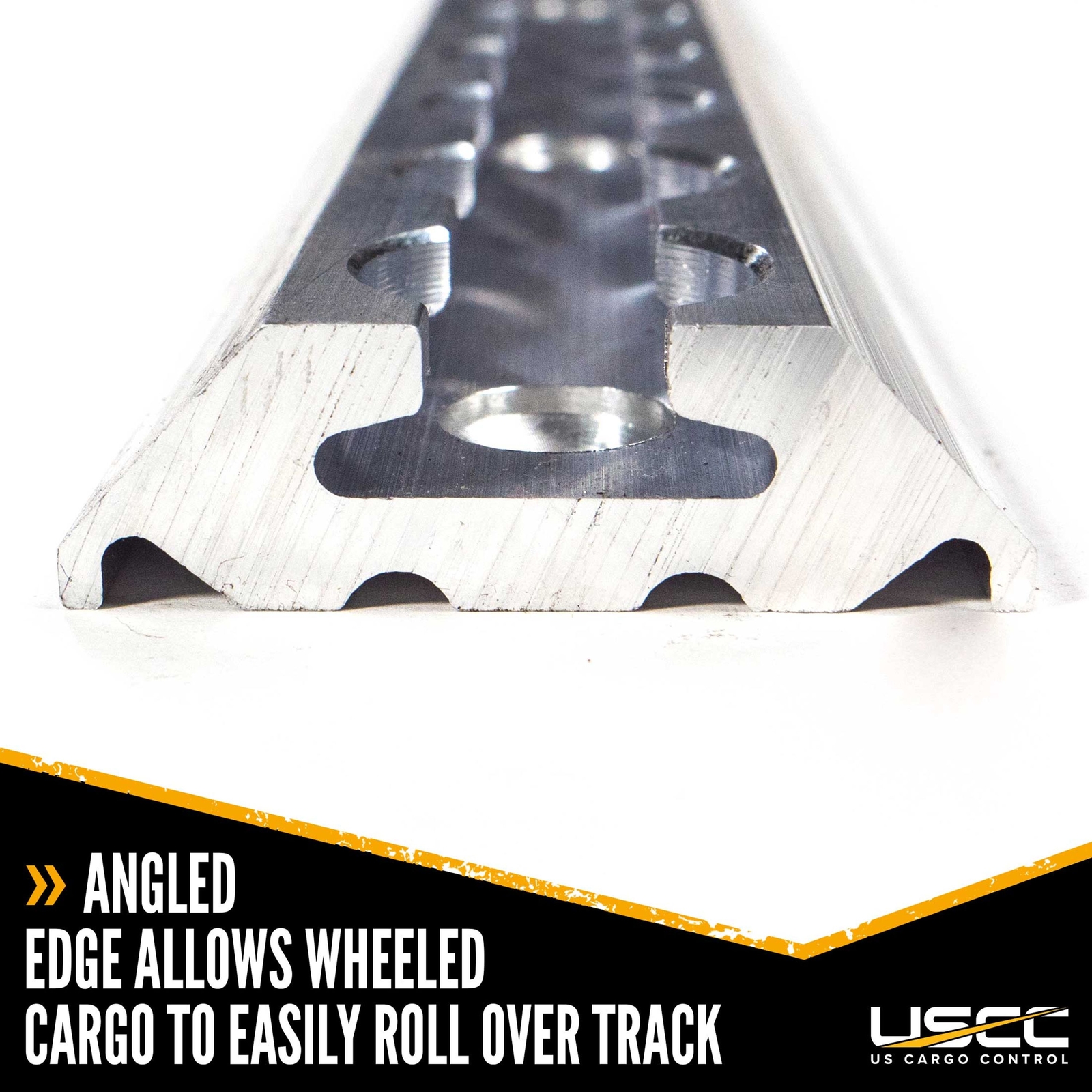 96″ Airline-Style Angled Track – Aluminum