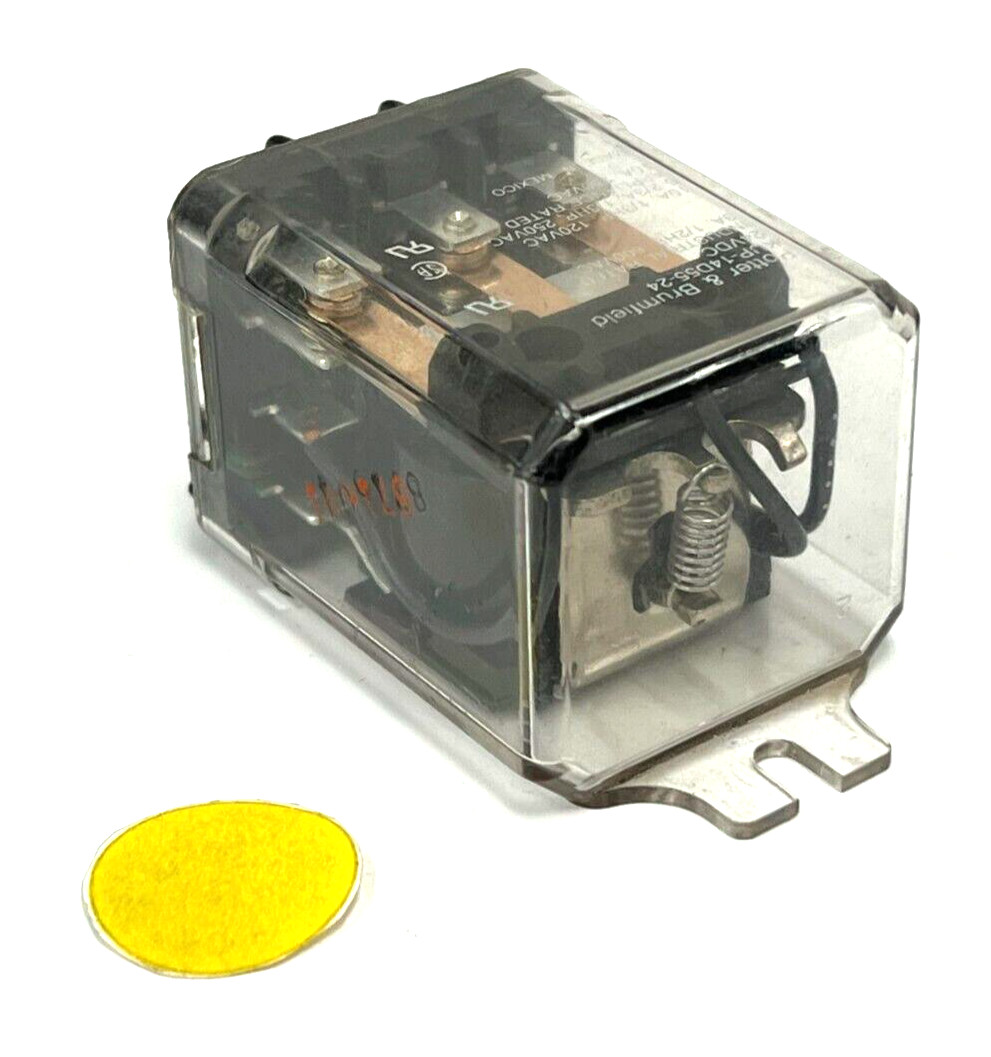 POTTER & BRUMFIELD KUP-14D55-24 RELAY 250VAC 24VDC 10A 3PDT OAL 2-3/4″