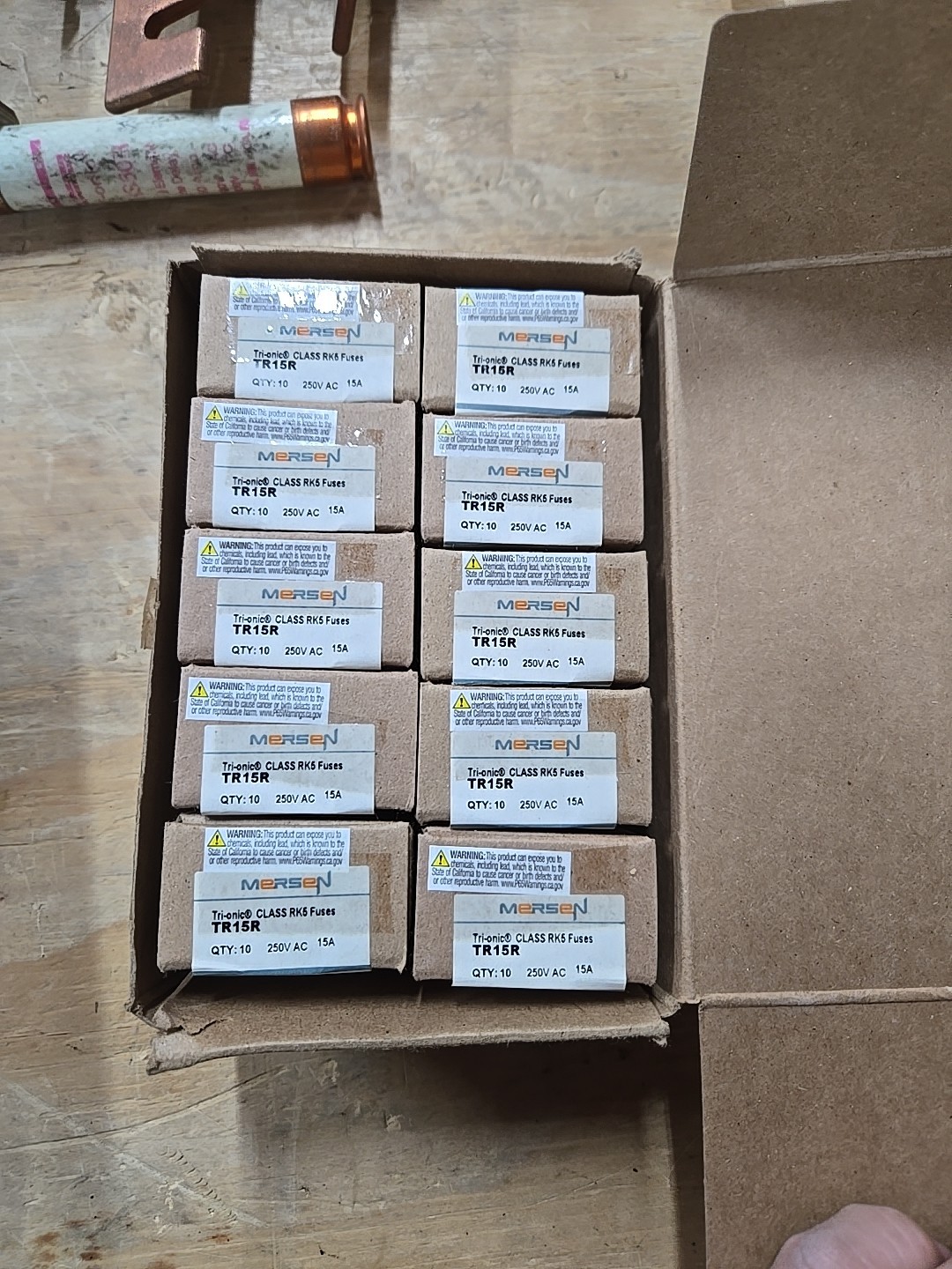 MERSEN TR15R FUSE 250VAC 15A BOX OF 10