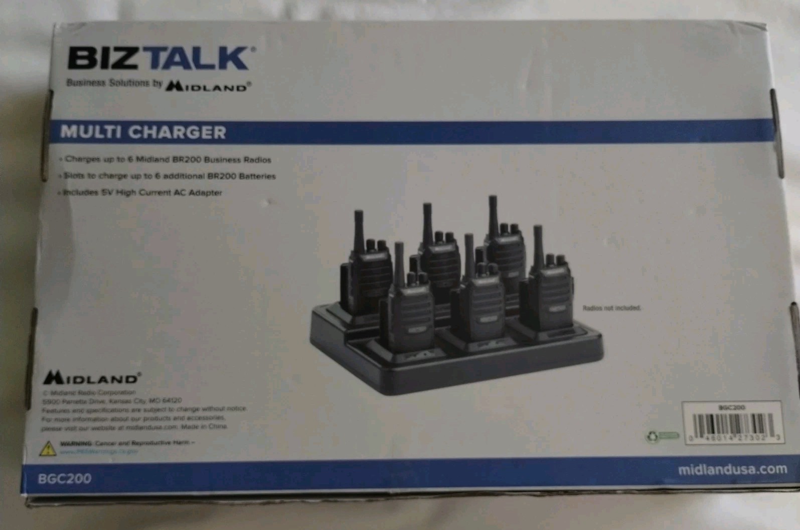 GREAT MIDLAND BGC200 MULTI CHARGER WORKS WITH BIZTALK BR200 BUSINESS RADIOS