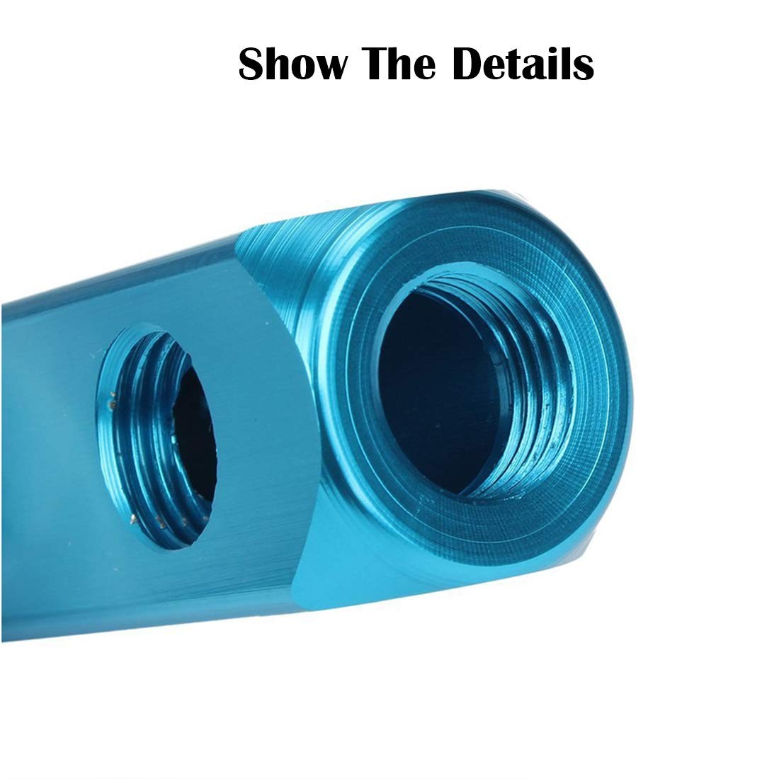 1/4 Inch 3 Way 6 Port Aluminum Air Hose Inline Manifold Block Splitter 3 PCS