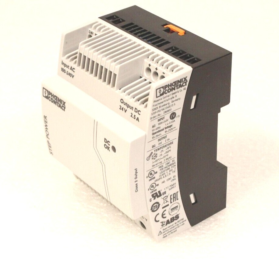 STEP-PS/1AC/24DC/2.5 2868651 Phoenix Contact POWER SUPPLY MODULE 24V, 2.5A NEW