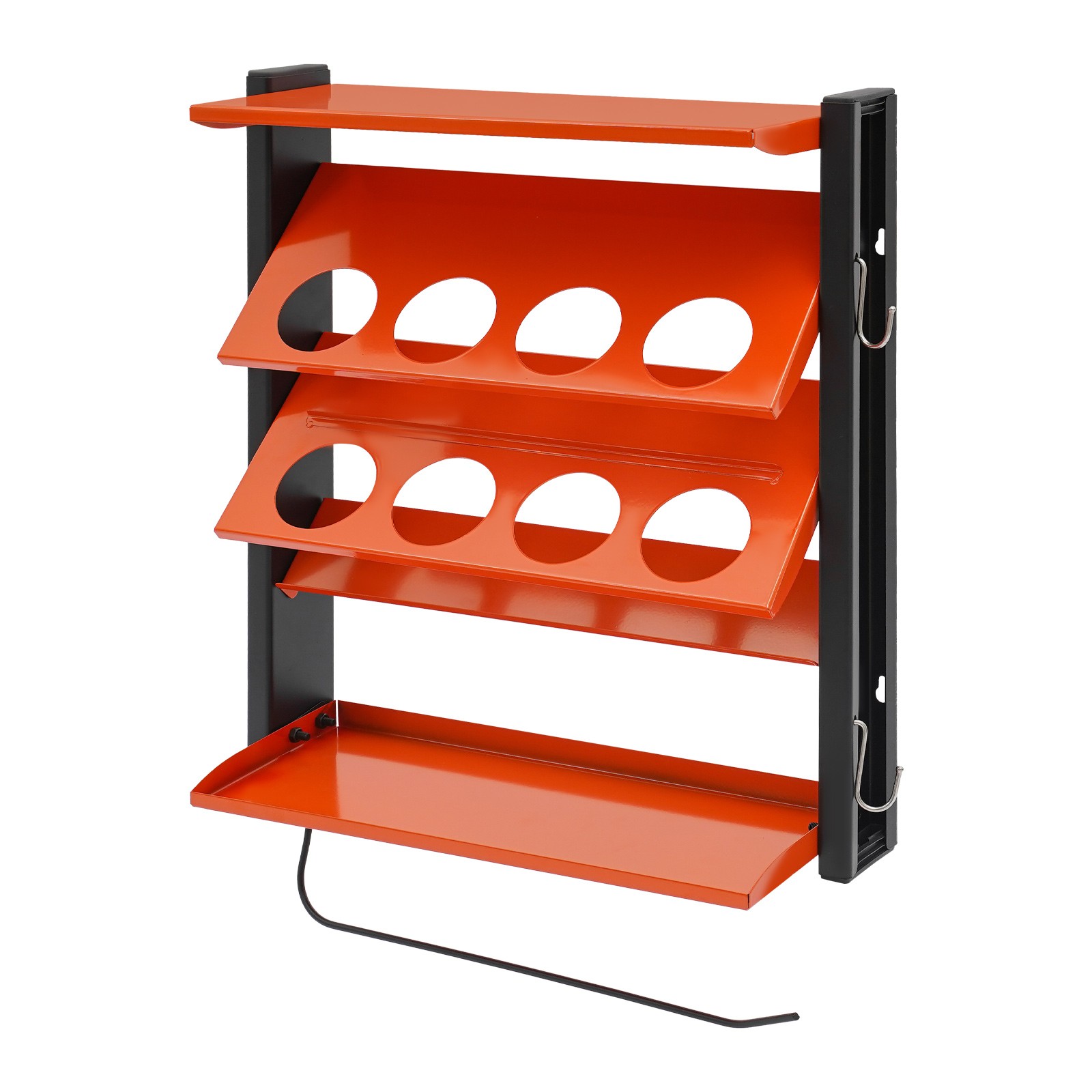 Shelf Spray Can Holder Lube Can Wall Mount Storage Rack Paint Organizer Orange