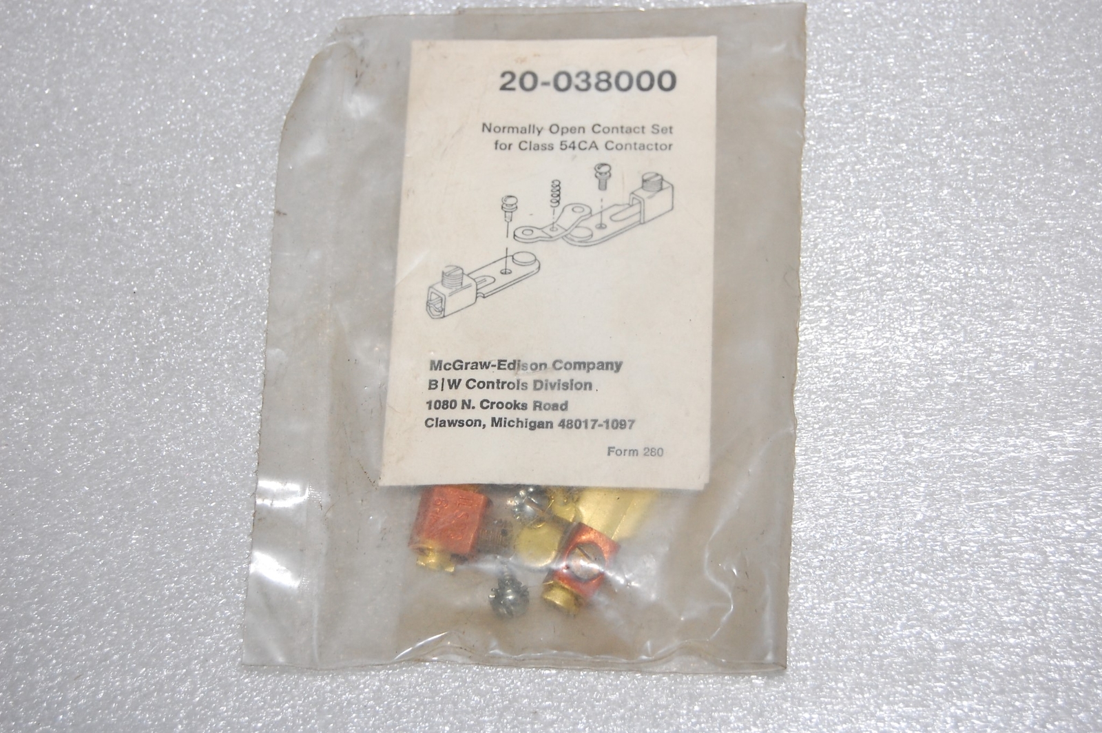 MCGRAW EDISON 20-038000 CONTACT SET