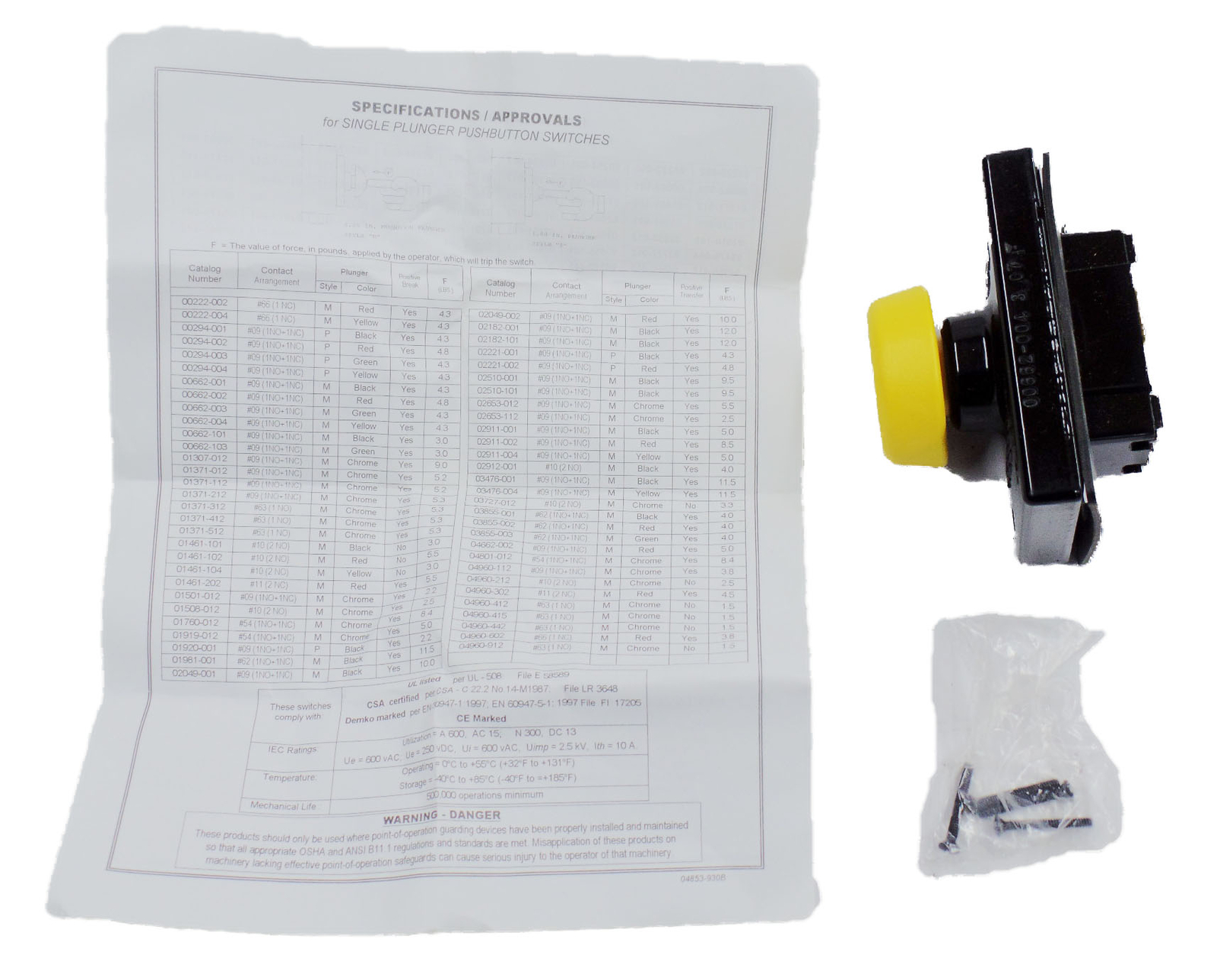 NEW REES 00662-004 MUSHROOM PLUNGER 2 1/4 INCH CONTACT RATING: 1.1/6 120A *READ*