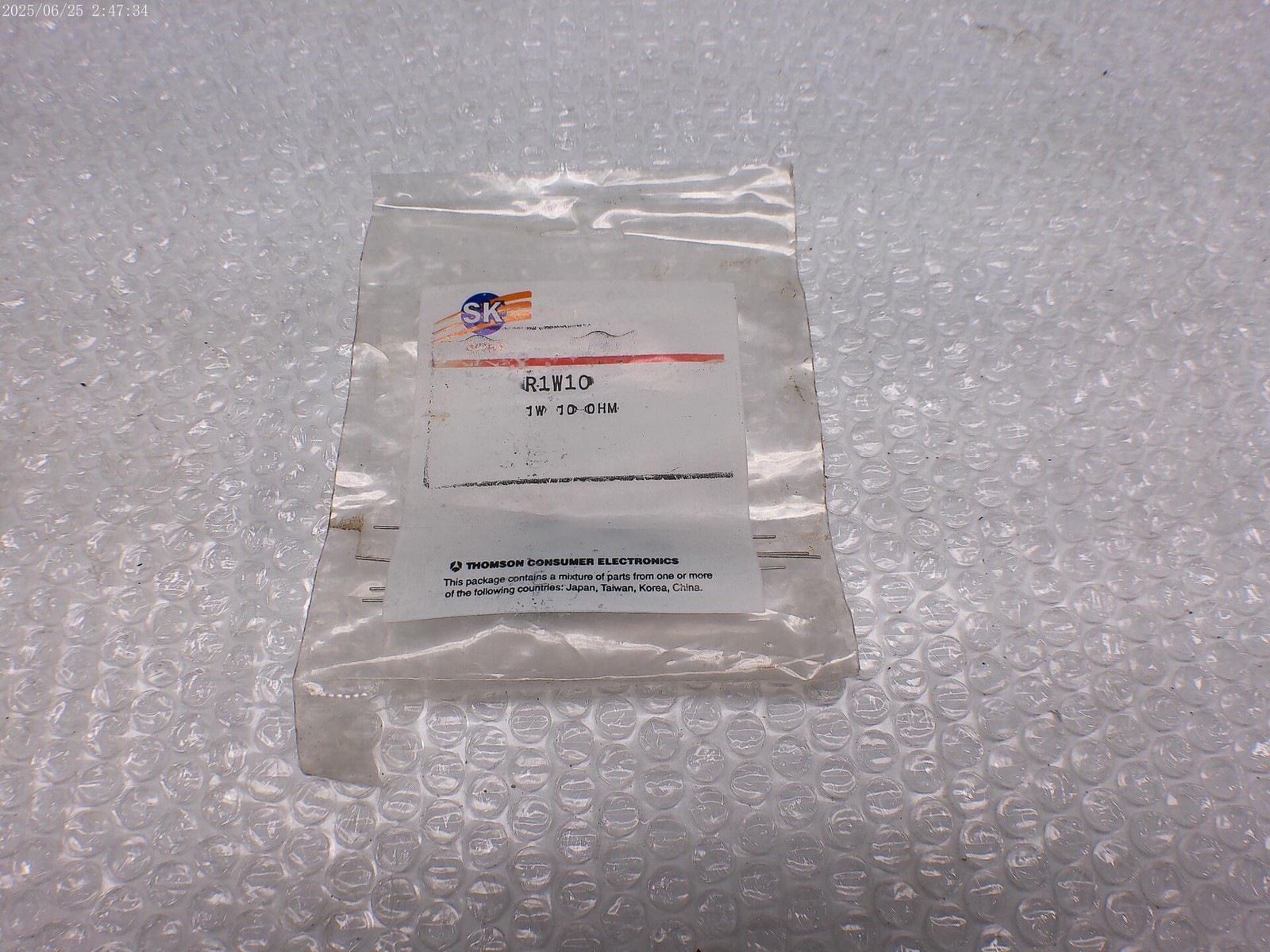 THOMSON CONSUMER ELECTRONICS R1W10 RESISTOR PKG OF 10 NSMP