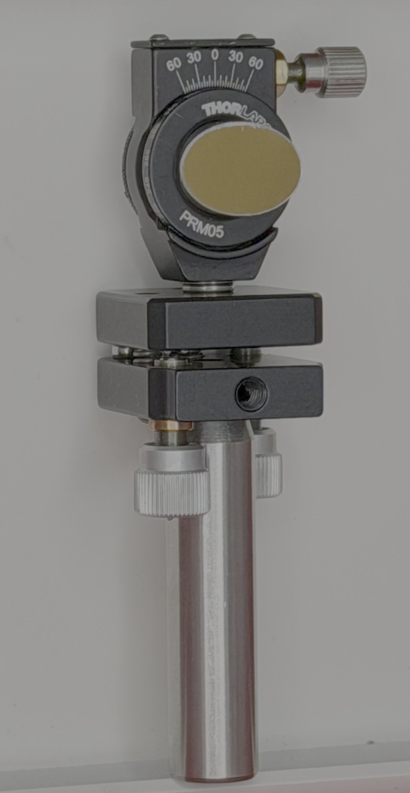 Thorlabs PRM05 Rotation Mount for .5” Optics on Thir KMS Tilt Stage w/ Post