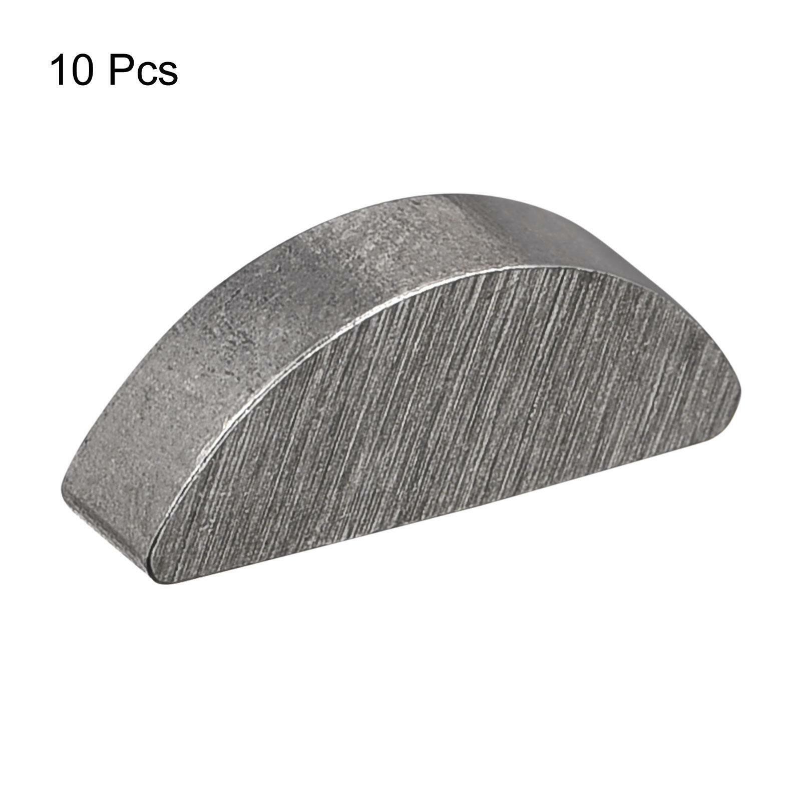10pcs Woodruff Keys 45# Steel 13mm Length x 5mm Width x 3mm Thickness