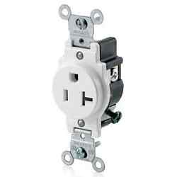 Leviton 5801-W 20A 125V Grounding Receptacle – White