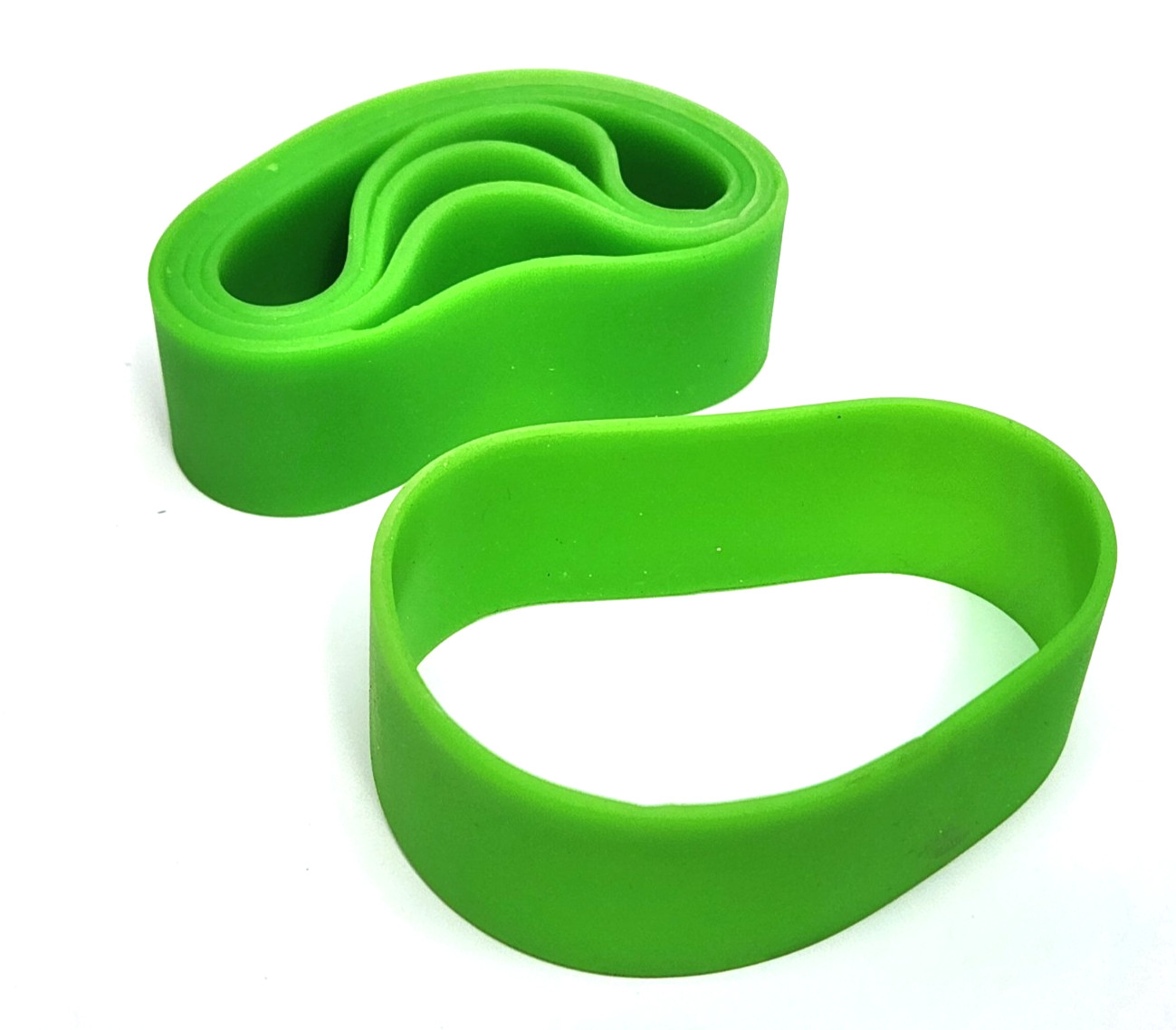 5 pcs! GREEN 4″ Long x 1″ Wide x 5/64″ Thick – Rubber Silicon Band Color Coding
