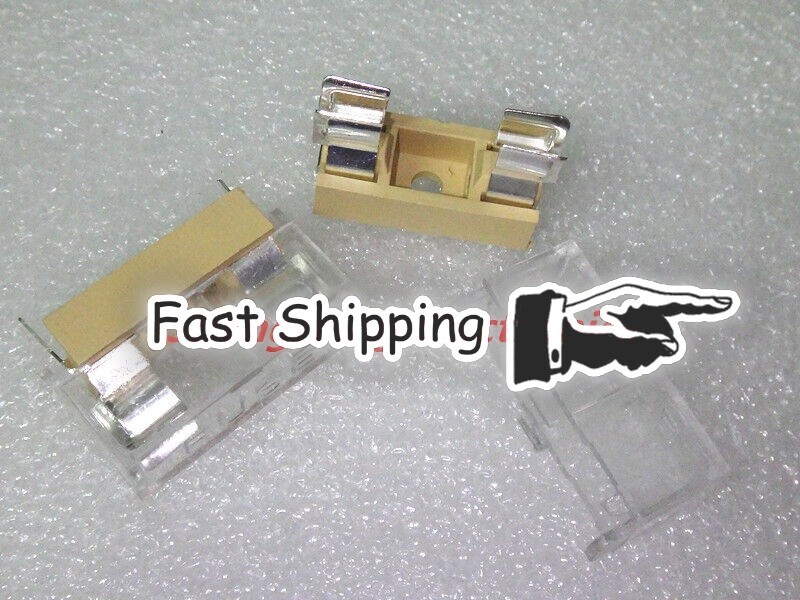 100pcs Fuse Holder with Transparent lid 5X20 FUSE Glass / Ceramic tube fuse box