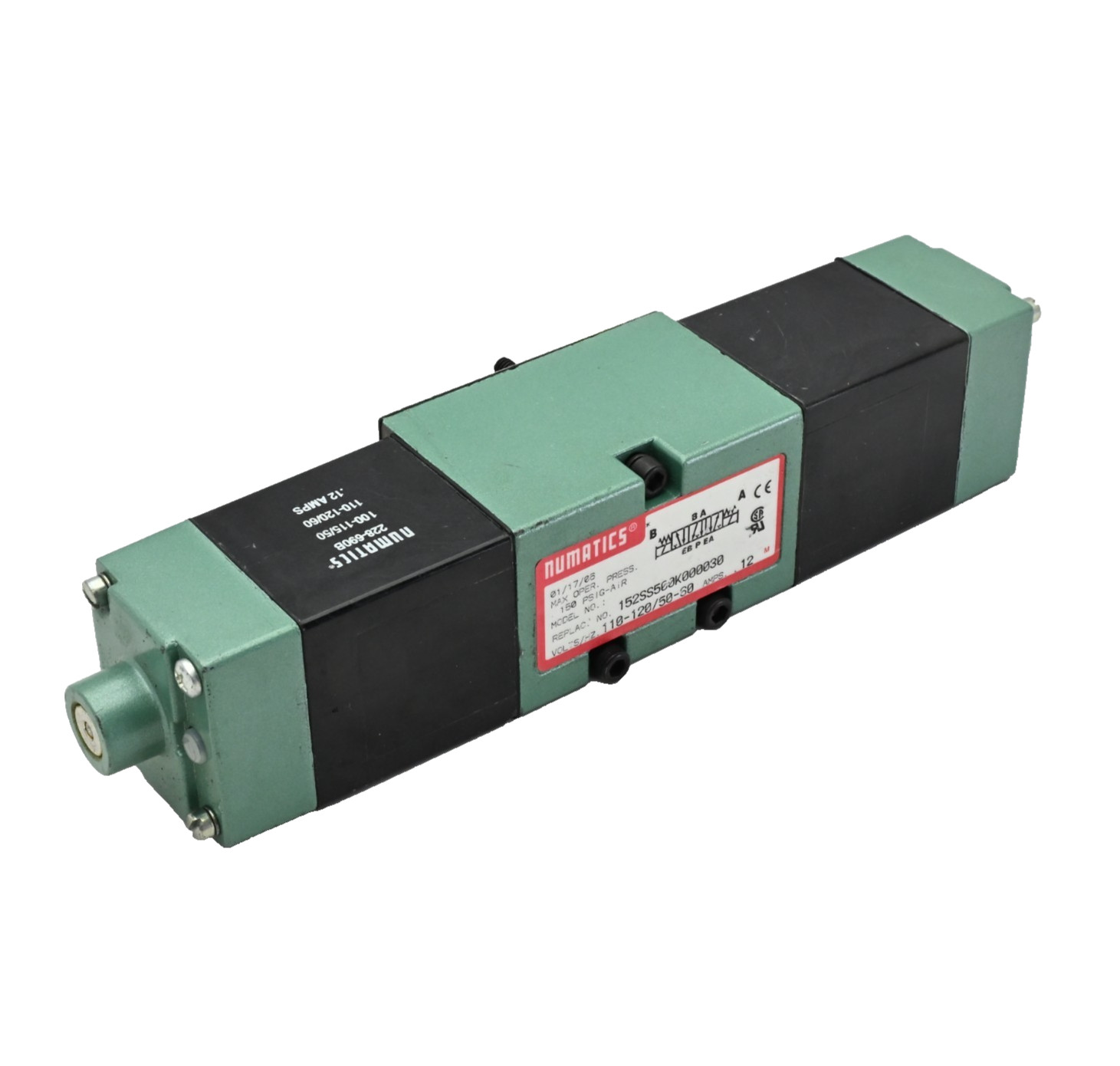 Numatics 152SS500K000030 Solenoid Valve, 12A w/ 228-690B 100-115/50 110-120/60
