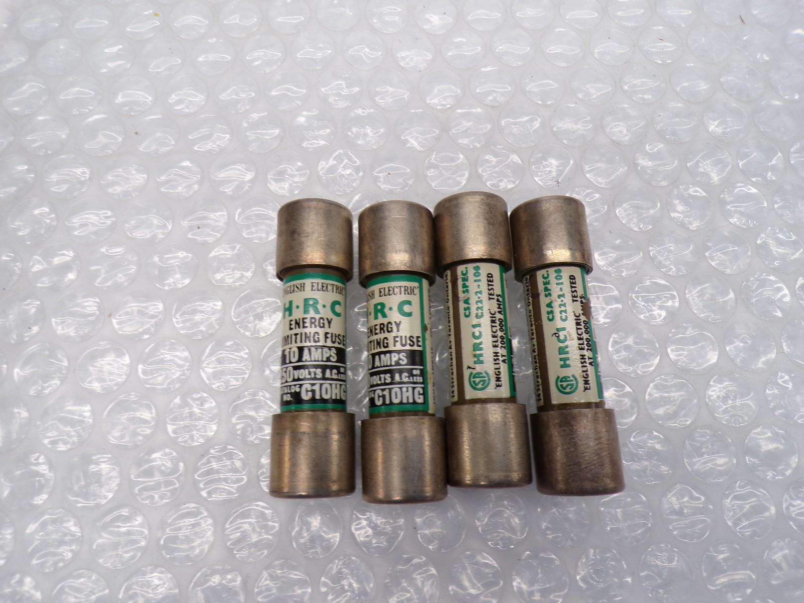 ENGLISH ELECTRIC C10HG 10AMP FUSE LOT OF 4 NSNP