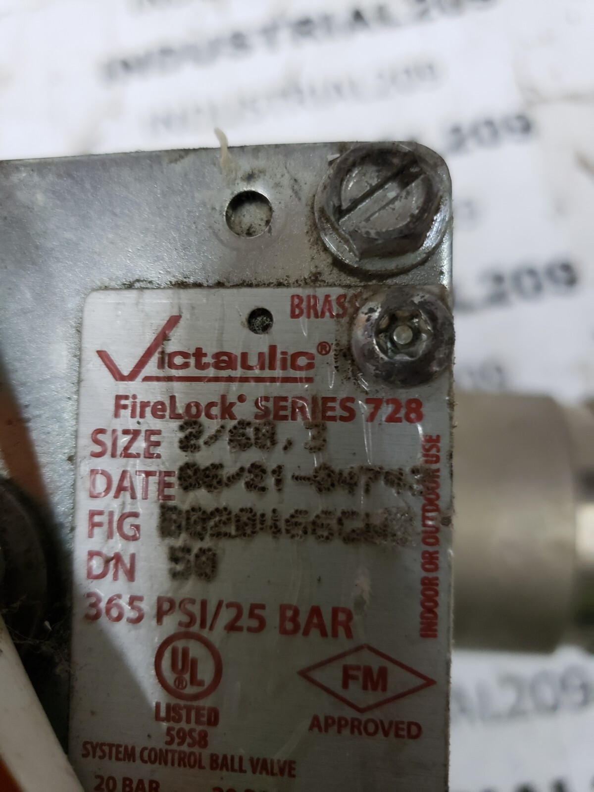 VICTAULIC FIRELOCK VALVE SIZE 2/60 B020466CW2