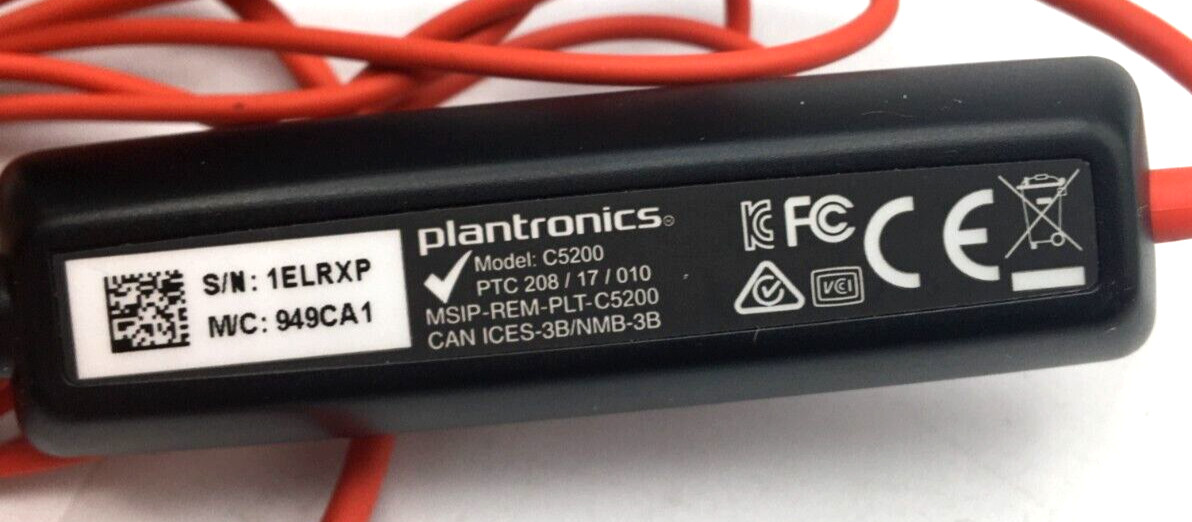 Plantronics Blackwire Headset With Soft Case C5220 Working