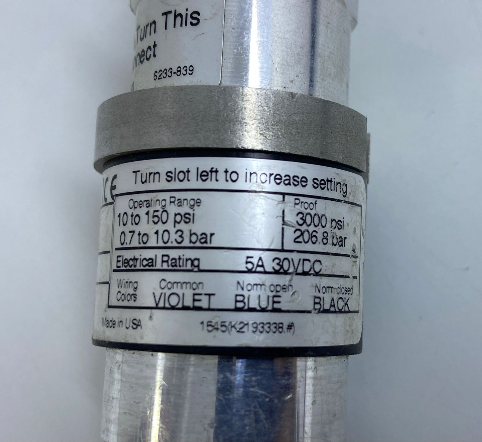 Fike United Electric Controls 10-16044 Discharge Pressure Switch 10-150P, CH#632